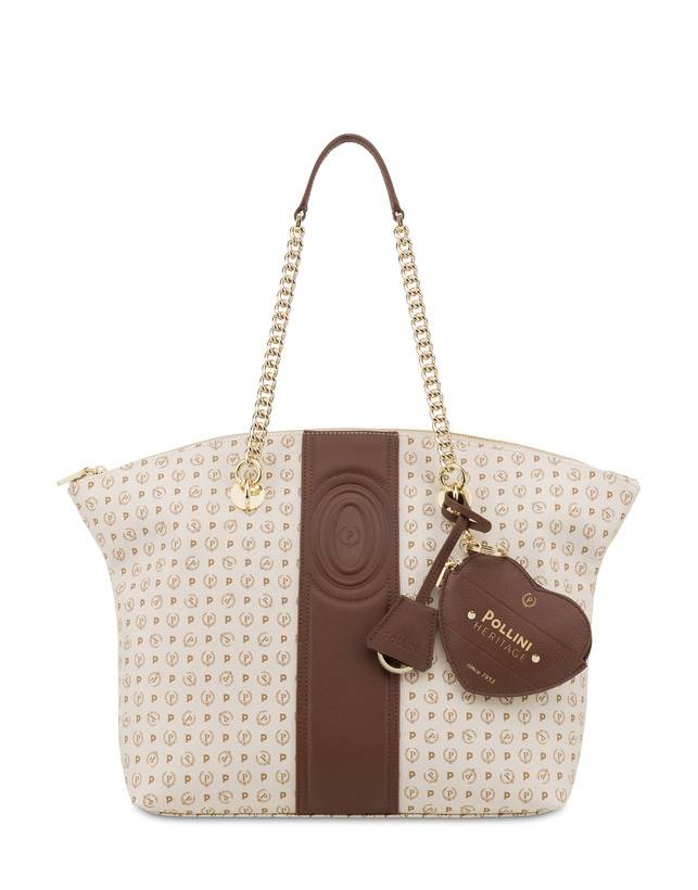 Pollini Tote Bag Heritage 70th Anniversary Avorio/marrone Consegna Veloce