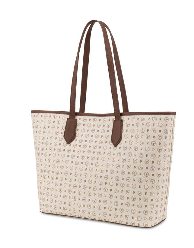 Pollini Shopping Bag Heritage 70th Anniversary Avorio/marrone Promozione Limitata