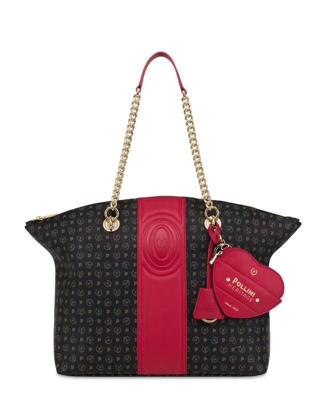 Pollini Tote Bag Heritage 70th Anniversary Nero/rosso Prezzo Ridotto