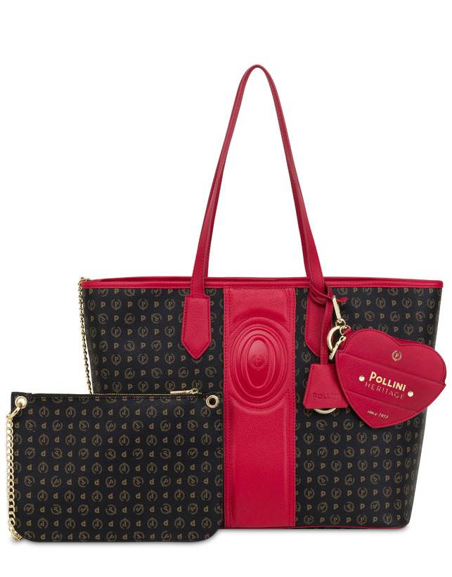 Pollini Shopping Bag Heritage 70th Anniversary Nero/rosso Convenienza
