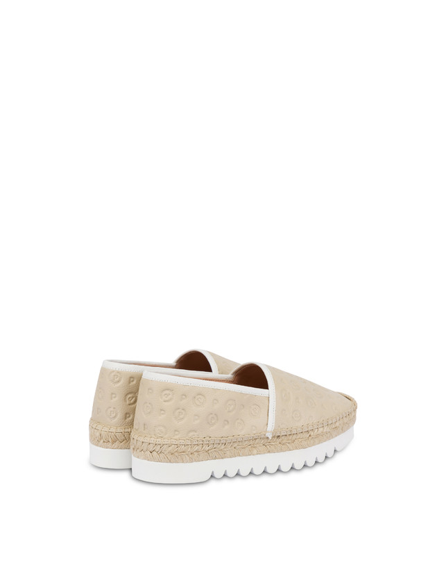 Pollini Espadrillas Heritage Logo Embossed Avorio Offerta