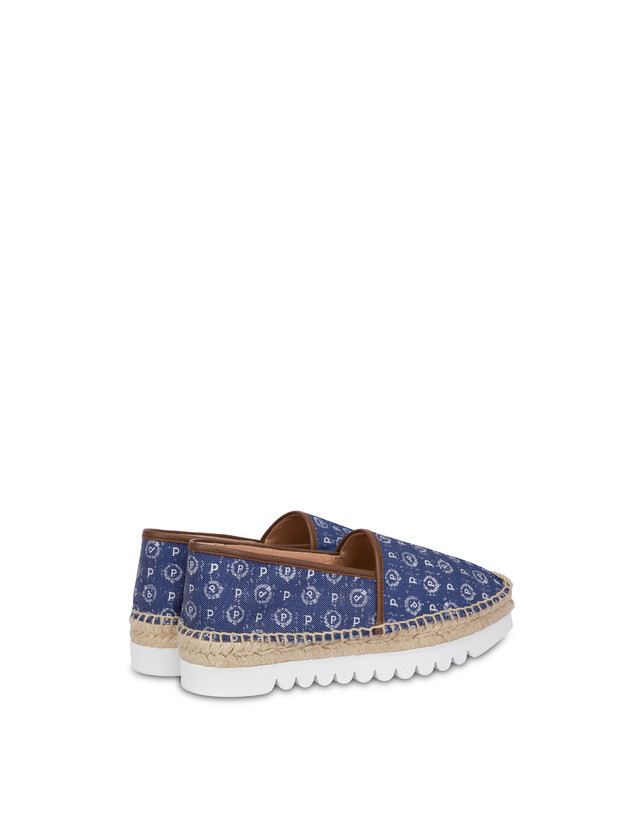 Pollini Espadrillas Heritage Denim Jacquard Blu/marrone Economico