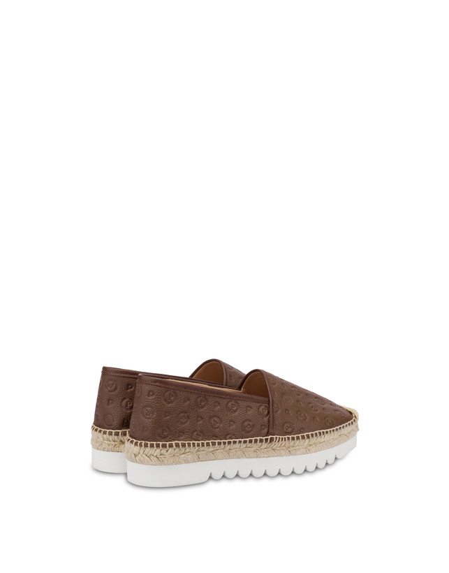 Pollini Espadrillas Heritage Logo Embossed Marrone Online
