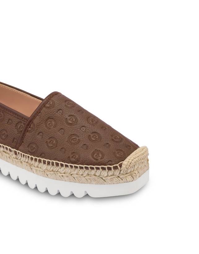 Pollini Espadrillas Heritage Logo Embossed Marrone Online