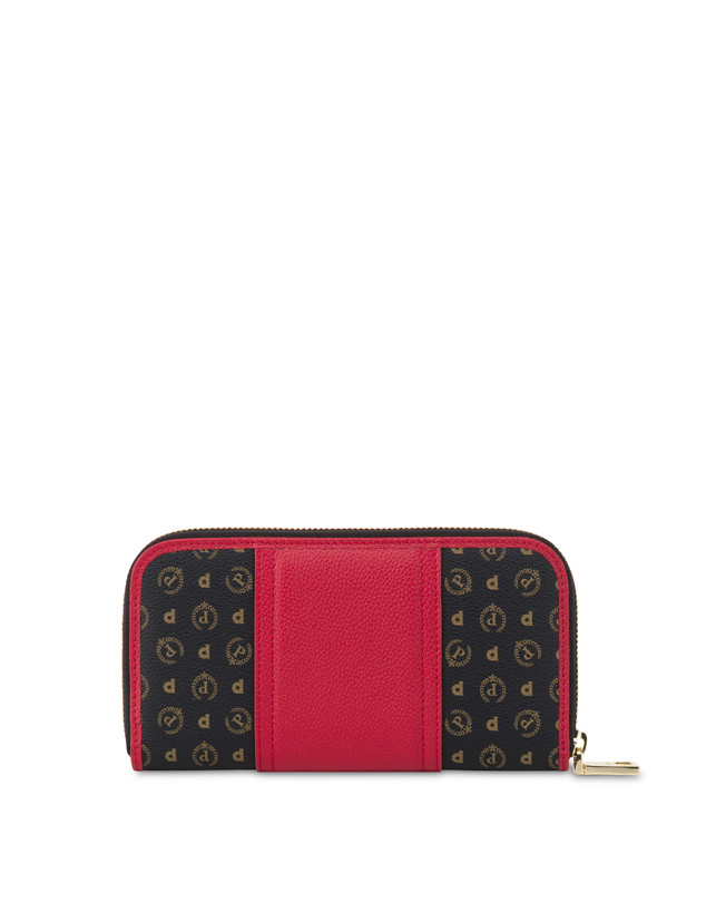 Pollini Portafoglio Zip Around Heritage 70th Anniversary Nero/rosso Vendita