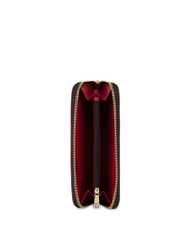 Pollini Portafoglio Zip Around Heritage 70th Anniversary Nero/rosso Vendita