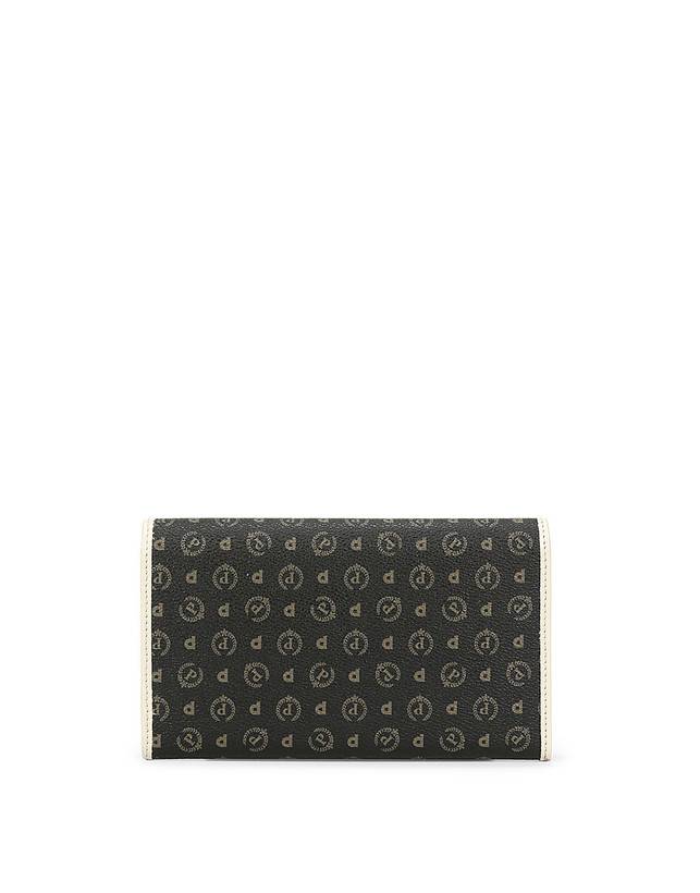 Pollini Portafoglio Heritage Logo Classic Nero/avorio Qualità Garantita