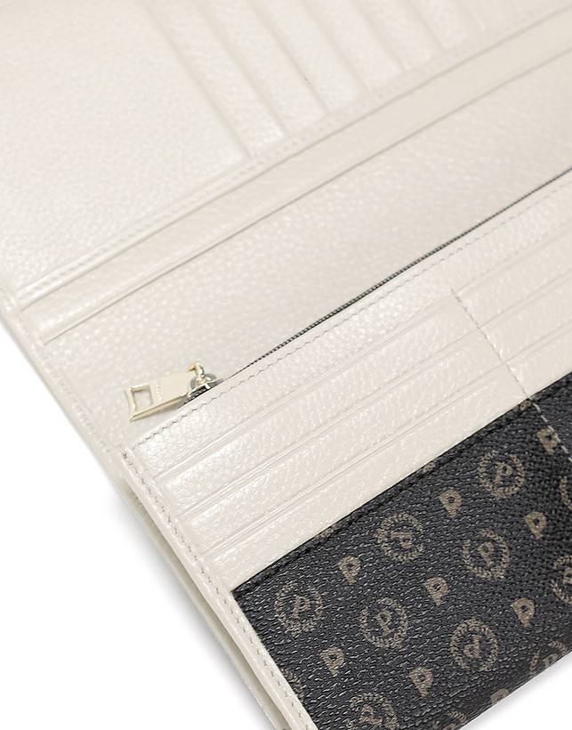 Pollini Portafoglio Heritage Logo Classic Nero/avorio Qualità Garantita
