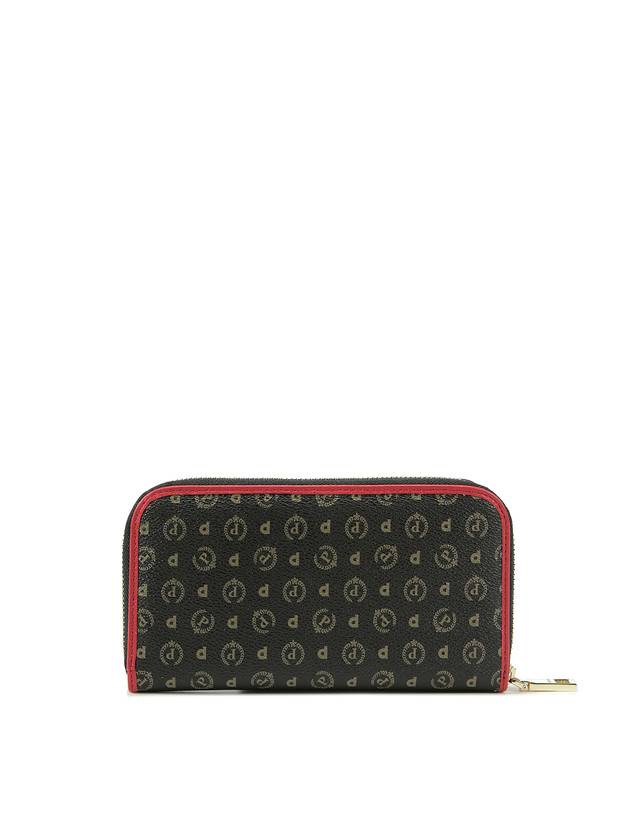 Pollini Portafoglio Zip Around Heritage Logo Classic Nero/lacca Consegna Veloce
