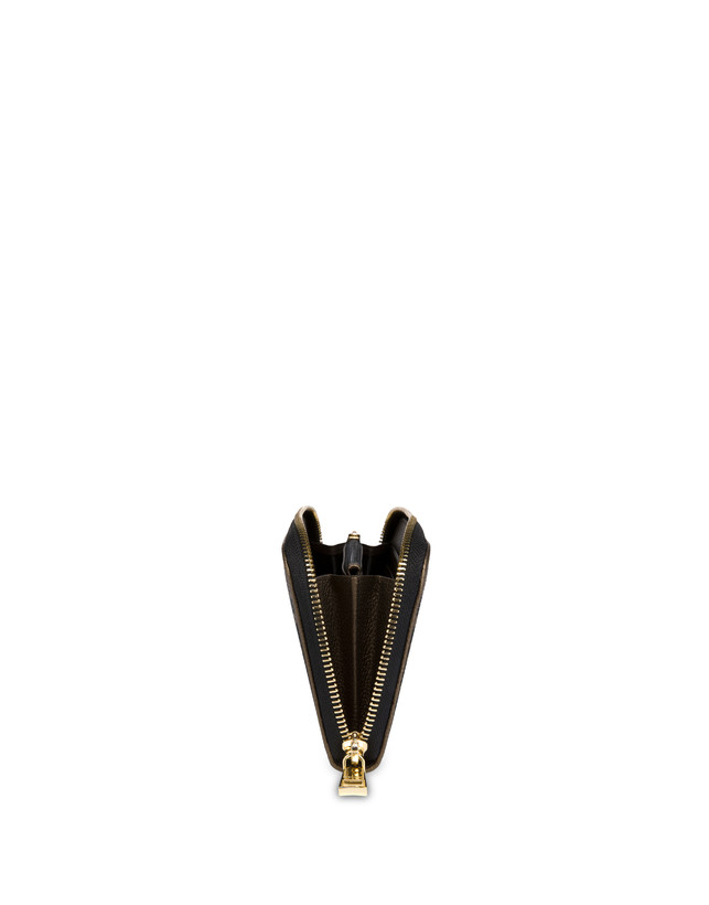 Pollini Portafoglio Con Zip Special Heritage. Avorio/nero/bronzo Promozione Limitata