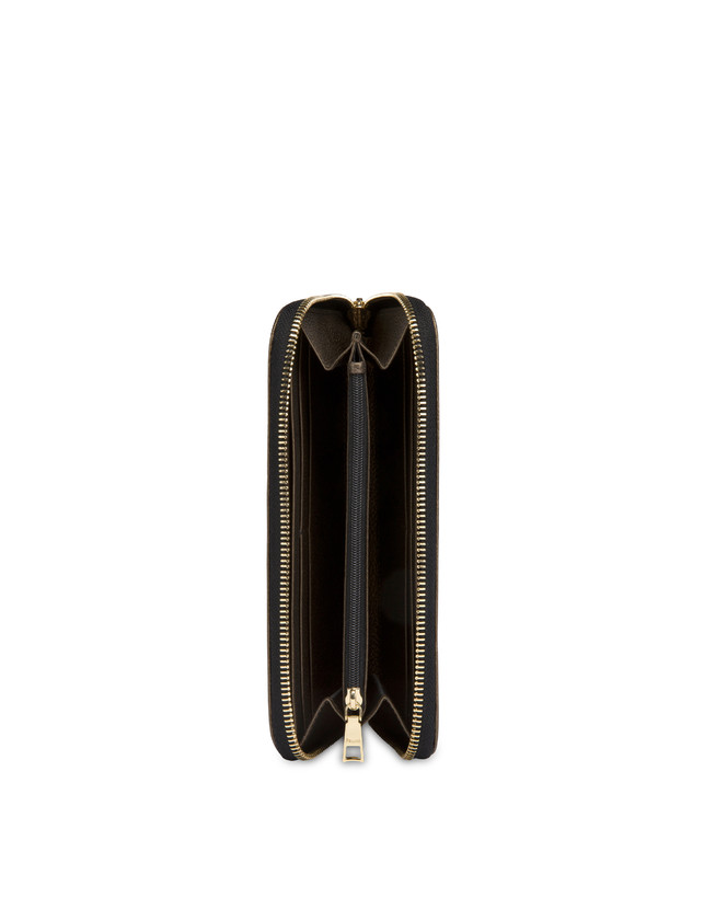 Pollini Portafoglio Con Zip Special Heritage. Avorio/nero/bronzo Promozione Limitata