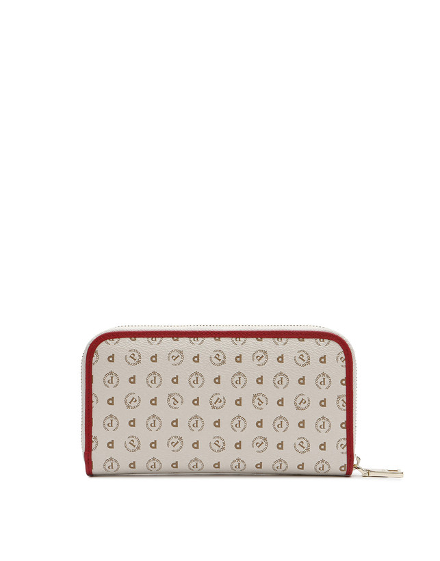 Pollini Portafoglio Zip Around Heritage Logo Classic Avorio/lacca Sottocosto