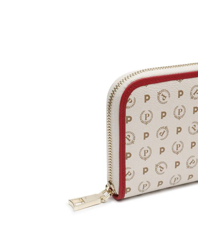 Pollini Portafoglio Zip Around Heritage Logo Classic Avorio/lacca Sottocosto
