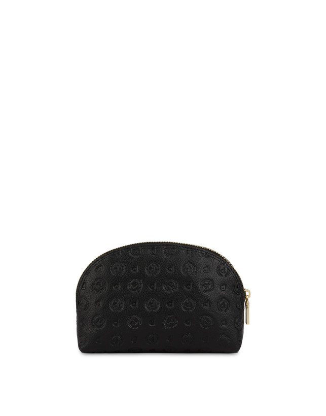 Pollini Pouch Heritage Logo Embossed Nero Economico