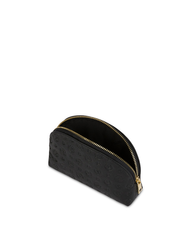 Pollini Pouch Heritage Logo Embossed Nero Economico