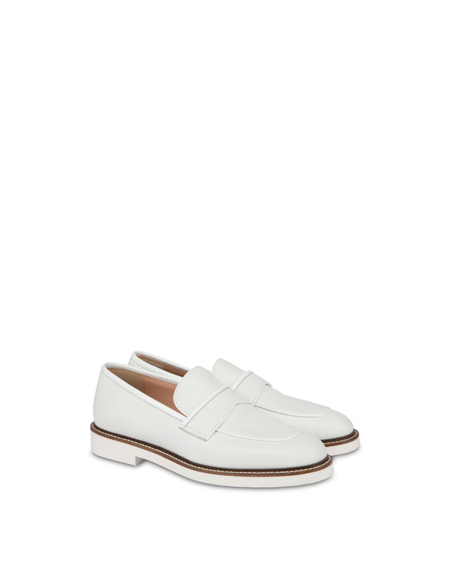 Pollini Mocassini In Vitello Mannish Bianco/bianco Vendite stagionali