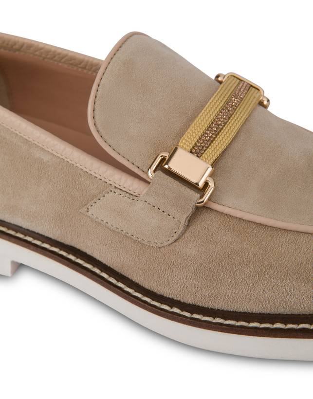 Pollini Mocassini In Vitello Mannish Sabbia/sabbia Offerta natalizia