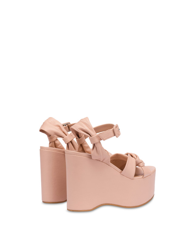 Pollini Sandali Con Zeppa In Nappa Oasis Nude Offerta Anniversario