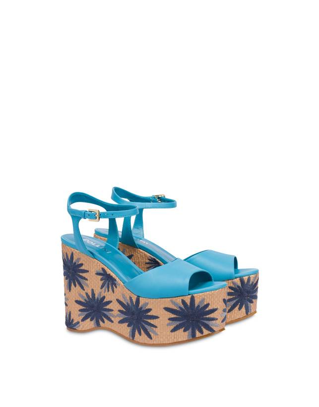 Pollini Sandali Con Zeppa Ricamata Desert Rose Pool/naturale Smaltimento dello stoccaggio