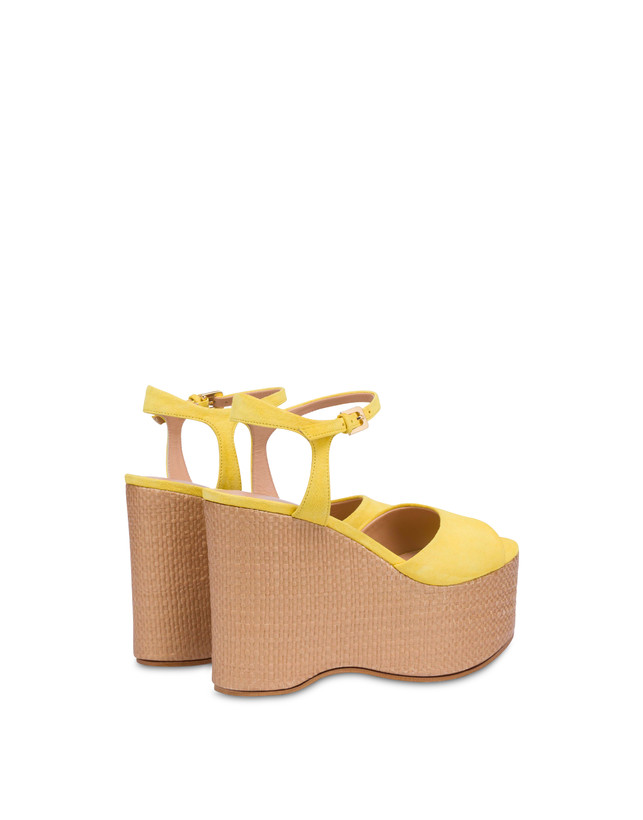 Pollini Sandali In Nappa Con Zeppa Capri Sun/naturale Offerta migliore