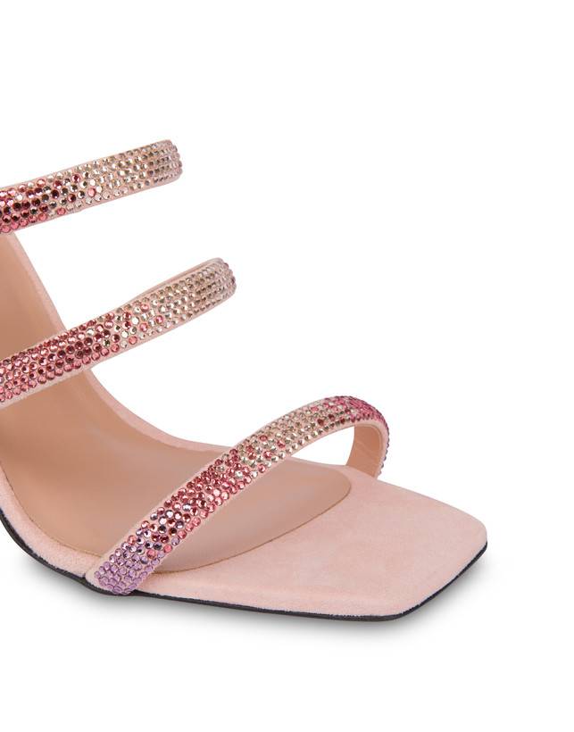 Pollini Mules Con Tacco Bling Bling Nude Grandi sconti