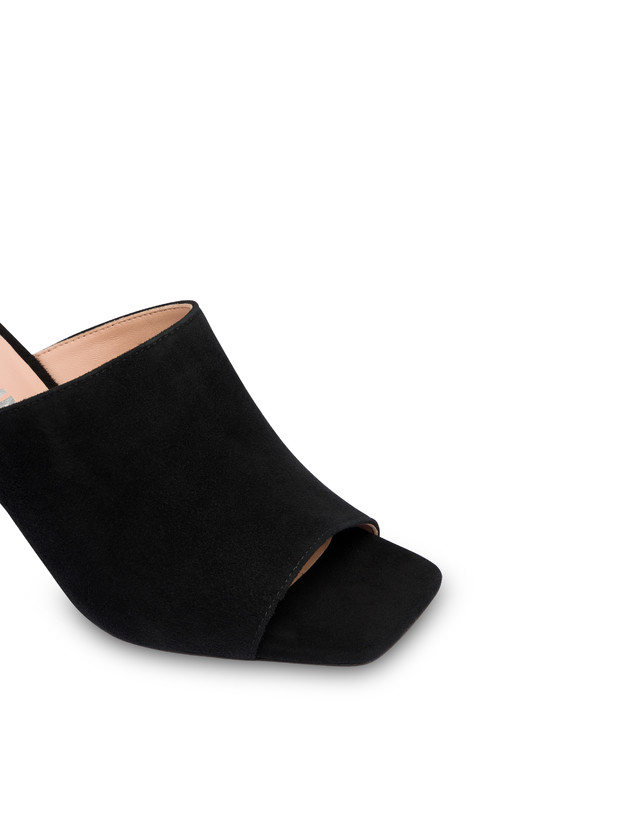 Pollini Mules Con Tacco In Camoscio Nina Nero Bestseller