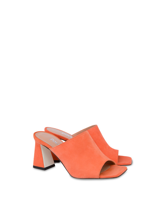 Pollini Mules Con Tacco In Camoscio Nina Coral Offerte stagionali