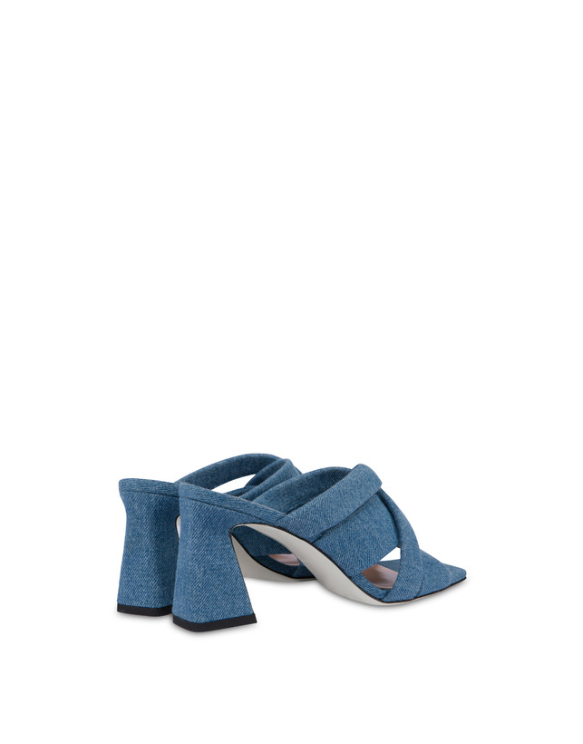 Pollini Mules Con Tacco In Tessuto Denim Denim Comprane uno, ottenene uno gratis