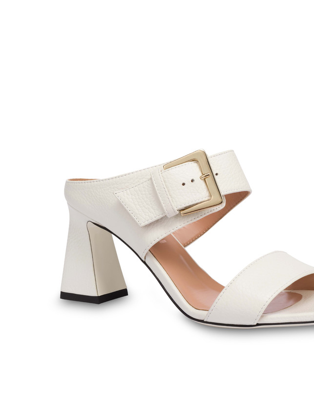 Pollini Sandali In Vitello Bottalato Con Fibbia Ethos Bianco Offerte giornaliere