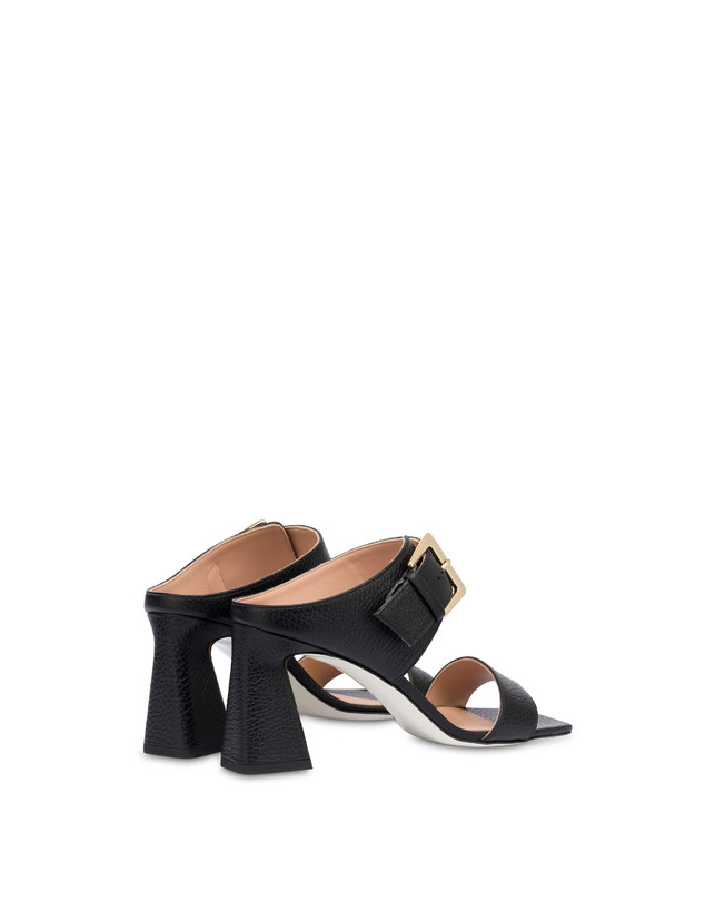 Pollini Sandali In Vitello Bottalato Con Fibbia Ethos Nero Offerte speciali