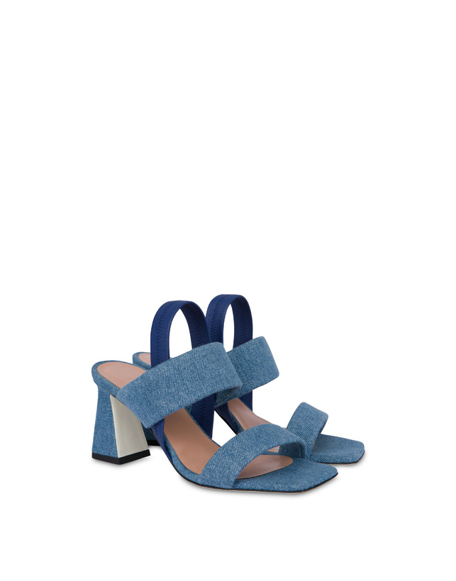 Pollini Sandali In Tessuto Denim Denim Prezzo basso