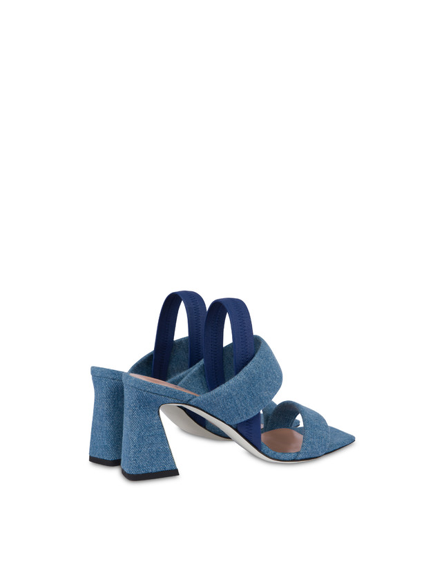 Pollini Sandali In Tessuto Denim Denim Prezzo basso