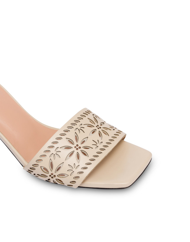 Pollini Sandali In Vitello Laserato Desert Rose Sabbia Rilascio limitato
