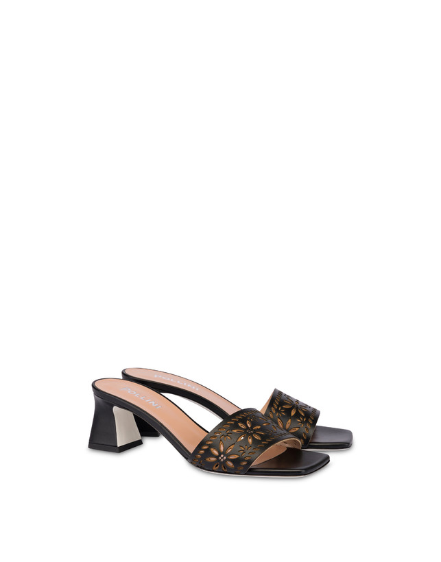 Pollini Sandali In Vitello Laserato Desert Rose Nero Ultimi tre giorni