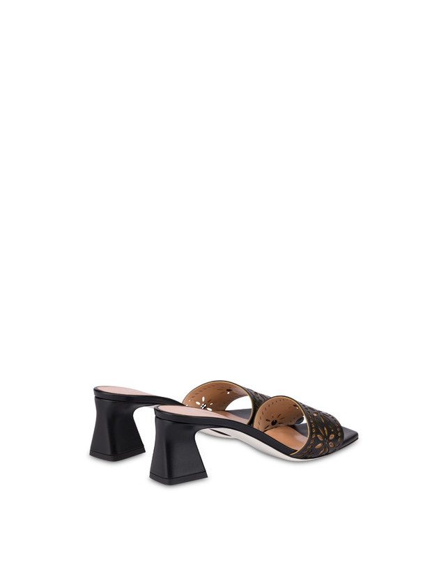 Pollini Sandali In Vitello Laserato Desert Rose Nero Ultimi tre giorni