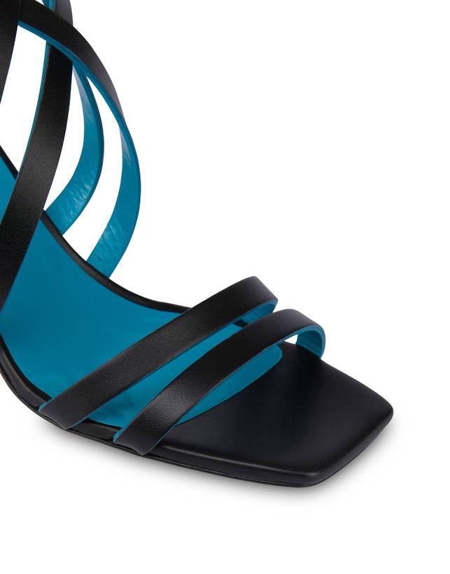 Pollini Sandali In Vitello E Nappa Laminata Incontri Nero/argento Only for today
