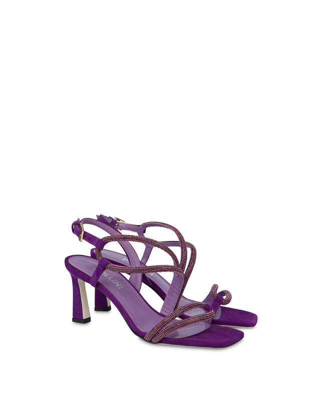 Pollini Sandali In Camoscio Con Strass Bling Bling Iris Offerta speciale della fabbrica