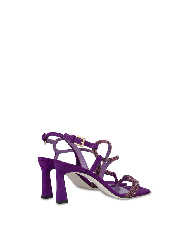 Pollini Sandali In Camoscio Con Strass Bling Bling Iris Offerta speciale della fabbrica