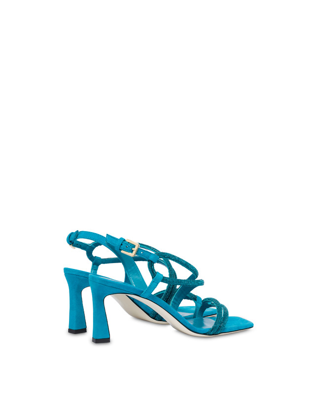 Pollini Sandali In Camoscio Con Strass Bling Bling Pool Sostegno trimestrale