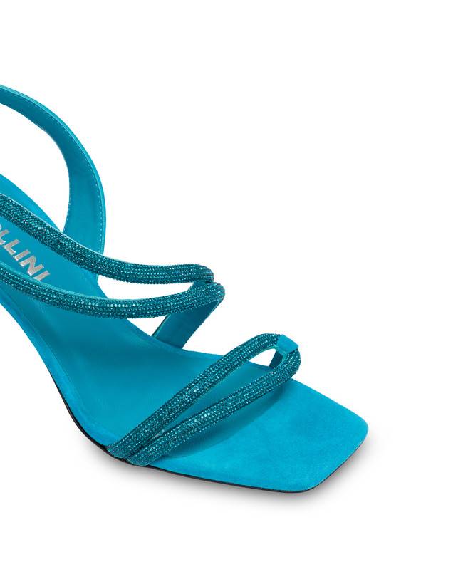 Pollini Sandali In Camoscio Con Strass Bling Bling Pool Sostegno trimestrale