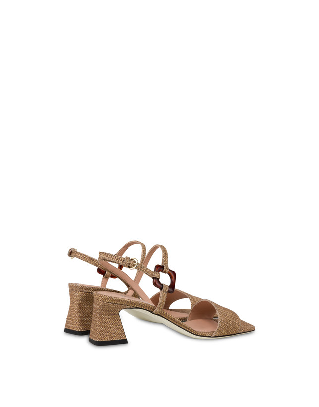 Pollini Sandali In Vitello Stampa Intreccio Between The Lines Wood-oro 50% di sconto con spedizione gratuita