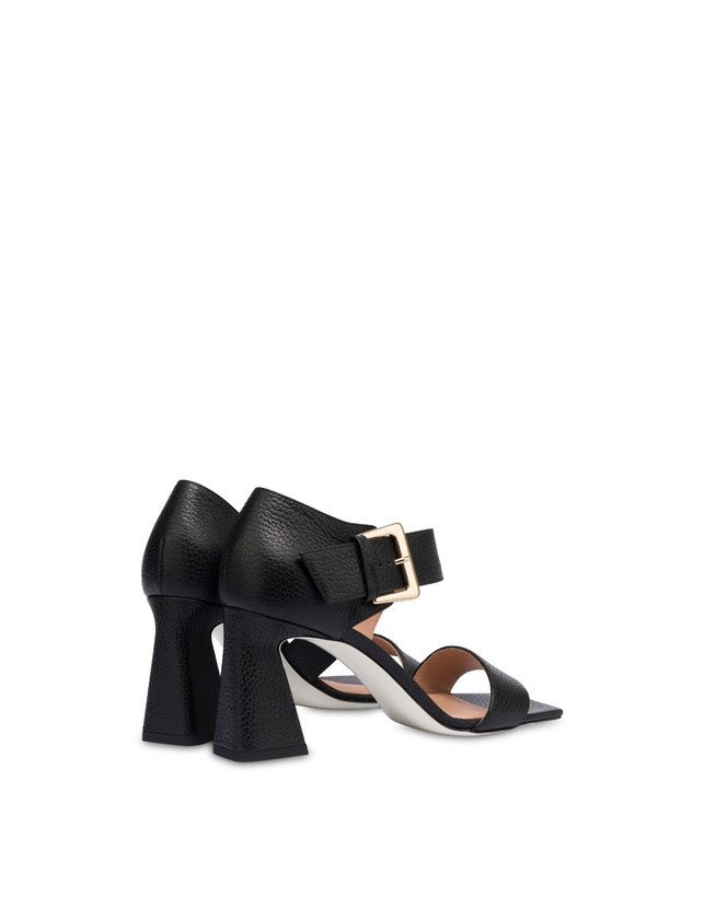 Pollini Sandali In Vitello Con Fibbia Ethos Nero Officina
