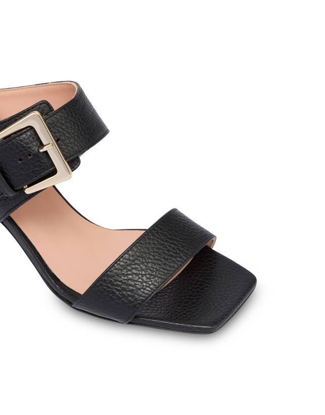 Pollini Sandali In Vitello Con Fibbia Ethos Nero Officina