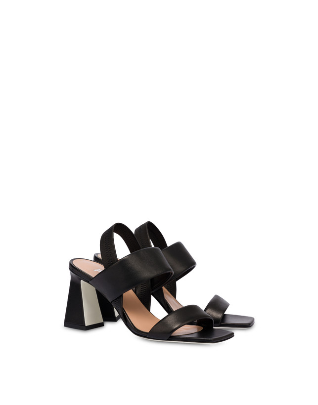 Pollini Sandali In Nappa Imbottita Nero In vendita
