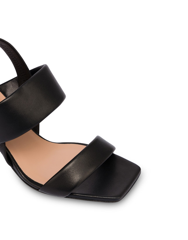 Pollini Sandali In Nappa Imbottita Nero In vendita