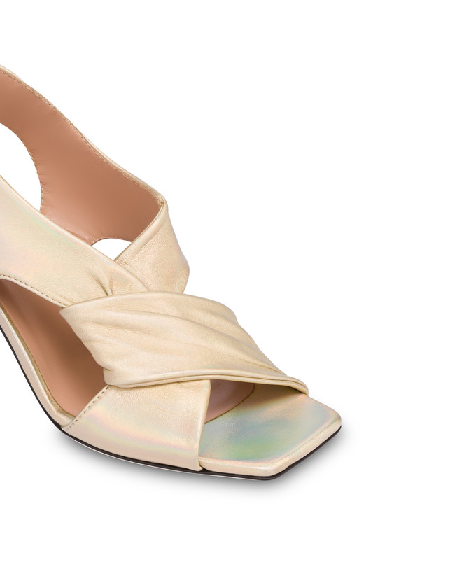 Pollini Sandali In Nappa Iridescente Oasis Sabbia 50% di sconto per tempo limitato
