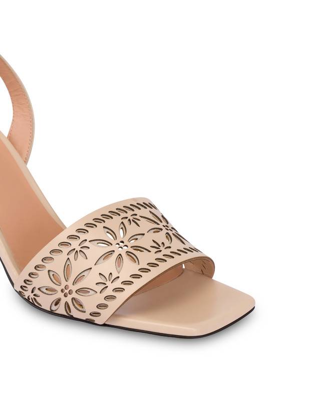 Pollini Sandali In Vitello Con Intagli Desert Rose Sabbia 2025