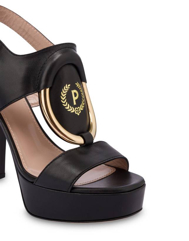 Pollini Sandali Con Plateau Wonder Nero Nuovo