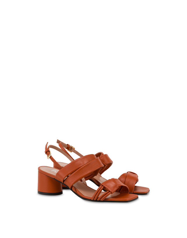 Pollini Sandali In Nappa Lady Tie Wood Spedizione Gratuita