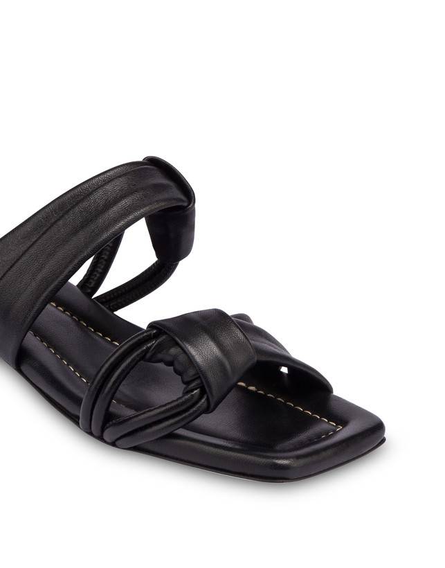 Pollini Sandali Flat In Nappa Lady Tie Nero Online